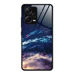 For Xiaomi Redmi Note 12 Pro+ China Colorful Painted Glass Phone Case(Starry Sky)