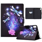 For iPad 10th Gen 10.9 2022 Electric Pressed Colored Drawing Smart Leather Tablet Case(Butterfly)