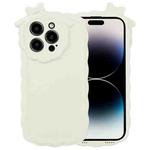 For iPhone 13 Pro Max Bowknot Liquid Silicone Phone Case(White)