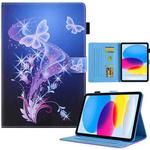 For iPad 10th Gen 10.9 2022 Colored Drawing Leather Smart Tablet Case(Dream Butterfly)