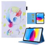 For iPad 10th Gen 10.9 2022 Colored Drawing Leather Smart Tablet Case(Baby Unicorn)