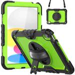 For iPad 10th Gen 10.9 2022 Silicone + PC Full Body Protection Tablet Case(Yellow Green + Black)