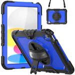 For iPad 10th Gen 10.9 2022 Silicone + PC Full Body Protection Tablet Case(Dark Blue + Black)