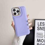 For iPhone 13 Pro Max Cushion Liquid Silicone Phone Case(Purple)
