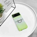 For Samsung Galaxy Z Flip4 5G Gradient Color Ring Holder Fold Phone Case(Gradient Green)