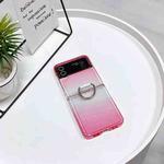 For Samsung Galaxy Z Flip4 5G Gradient Color Ring Holder Fold Phone Case(Gradient Pink)