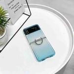 For Samsung Galaxy Z Flip4 5G Gradient Color Ring Holder Fold Phone Case(Gradient Light Blue)