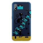 For Galaxy A01 Shockproof Painted Transparent TPU Protective Case(Cat)