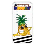 For iPhone SE 2022 / SE 2020 Shockproof Painted Transparent TPU Protective Case(Pineapple)
