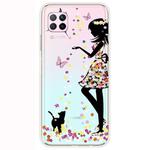 For Huawei P40 Lite Shockproof Painted Transparent TPU Protective Case(Girl)