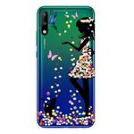 For Huawei P40 Lite E Shockproof Painted Transparent TPU Protective Case(Girl)