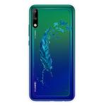 For Huawei P40 Lite E Shockproof Painted Transparent TPU Protective Case(Feather)