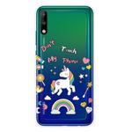 For Huawei Enjoy 10 Shockproof Painted Transparent TPU Protective Case(Unicorn)