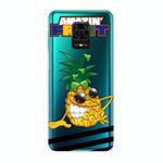 For Xiaomi Redmi Note 9S Shockproof Painted Transparent TPU Protective Case(Pineapple)