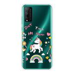 For Huawei Honor Play 4T Pro Shockproof Painted Transparent TPU Protective Case(Unicorn)