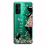 For Huawei Honor 30 Pro Shockproof Painted Transparent TPU Protective Case(Girl)