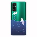 For Huawei Honor 30 Pro Shockproof Painted Transparent TPU Protective Case(Seal)