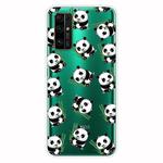 For Huawei Honor 30S Shockproof Painted Transparent TPU Protective Case(Panda)