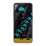 For Huawei Honor Play 4T Shockproof Painted Transparent TPU Protective Case(Cat)