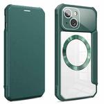 For iPhone 14 Pro CD Texture Magsafe Flip Leather Phone Case(Green)