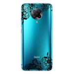 For Xiaomi Redmi K30 Pro Shockproof Painted Transparent TPU Protective Case(Lace Flower)