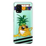 For Xiaomi Mi 10 Lite 5G Shockproof Painted Transparent TPU Protective Case(Pineapple)