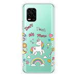 For Xiaomi Mi 10 Lite 5G Shockproof Painted Transparent TPU Protective Case(Unicorn)