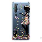 For Xiaomi Mi 10 Pro 5G Shockproof Painted Transparent TPU Protective Case(Girl)