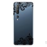 For Xiaomi Mi 10 Pro 5G Shockproof Painted Transparent TPU Protective Case(Lace Flower)