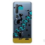 For Xiaomi Mi 10 Pro 5G Shockproof Painted Transparent TPU Protective Case(Cat)