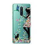 For OnePlus 8 Shockproof Painted Transparent TPU Protective Case(Girl)