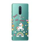 For OnePlus 8 Shockproof Painted Transparent TPU Protective Case(Unicorn)