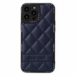 For iPhone 14 Diamond Pattern Leather Phone Case(Blue)