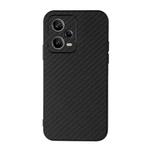 For Xiaomi Redmi Note 12 Pro 5G China Carbon Fiber Texture Shockproof Protective Phone Case(Black)