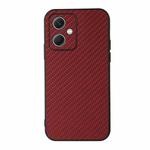 For Xiaomi Redmi Note 12 China Carbon Fiber Texture Shockproof Protective Phone Case(Red)