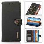 For Xiaomi Redmi Note 12 China KHAZNEH Custer Genuine Leather RFID Phone Case(Black)