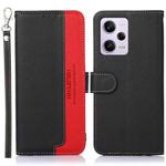 For Xiaomi Redmi Note 12 Pro+ China KHAZNEH Litchi Texture Leather RFID Phone Case(Black)