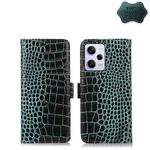 For Xiaomi Redmi Note 12 Pro 5G China Crocodile Top Layer Cowhide Leather Phone Case(Green)