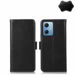 For Xiaomi Redmi Note 12 China Crazy Horse Top Layer Cowhide Leather Phone Case(Black)