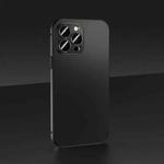 For iPhone 14 Plus Skin Feel Frosted Metal Phone Case(Black)