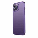 For iPhone 14 Extremely Dazzling Frosted Electroplating Phone Case(Night Purple)