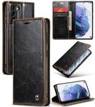 For Samsung Galaxy S21 5G CaseMe 003 Crazy Horse Texture Leather Phone Case(Coffee)