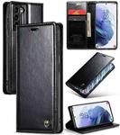 For Samsung Galaxy S21 5G CaseMe 003 Crazy Horse Texture Leather Phone Case(Black)