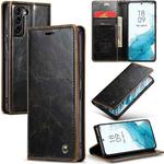 For Samsung Galaxy S22 5G CaseMe 003 Crazy Horse Texture Leather Phone Case(Coffee)