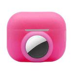 For AirPods Pro 2 / AirTag 2 in 1 Shockproof Full Coverage Silicone Protective Case(Rose Red)
