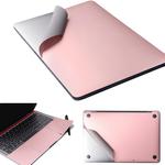 For MacBook Air 13.3 inch A1466 4 in 1 Upper Cover Film + Bottom Cover Film + Full-support Film + Touchpad Film Laptop Body Protective Film Sticker(Rose Gold)