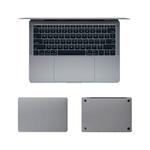 For MacBook Air 11.6 inch A1370 / A1465 4 in 1 Upper Cover Film + Bottom Cover Film + Full-support Film + Touchpad Film Laptop Body Protective Film Sticker(Space Gray)