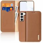 For Samsung Galaxy S23+ 5G DUX DUCIS Hivo Series Cowhide Texture Leather Phone Case(Brown)