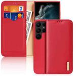 For Samsung Galaxy S23 Ultra 5G DUX DUCIS Hivo Series Cowhide Texture Leather Phone Case(Red)