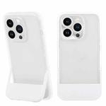 For iPhone 14 Plus Invisible Holder Phone Case(White)